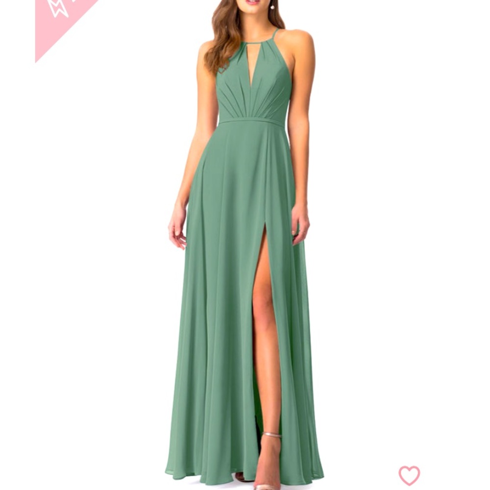 Eucalyptus colored Maxi dress. FUN back!